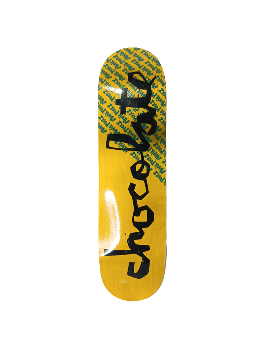 Chocolate Stevie Perez Blank Yellow Black Blue Raised Slick Font Size 8.375 Skateboard Deck