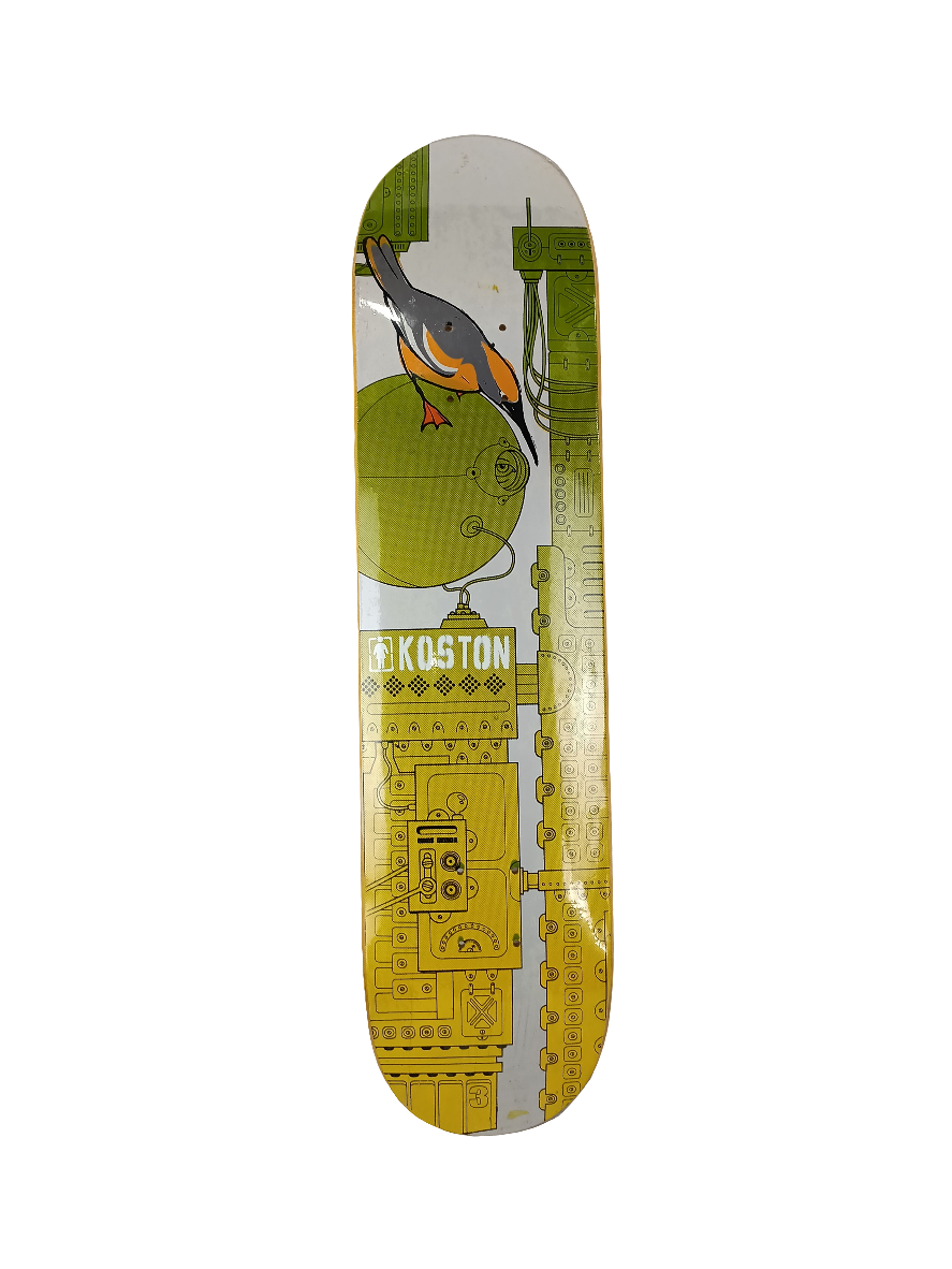 Girl Eric Koston Bird Series White Green Yellow Size 7.6" Vintage NOS Deck