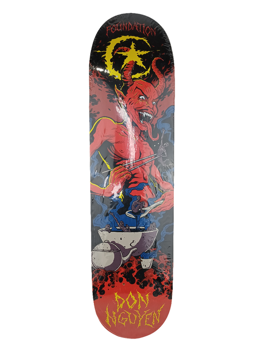 Foundation Don Nguyen Pho Demon Red Black Blue Size 7.75 Vintage NOS Deck