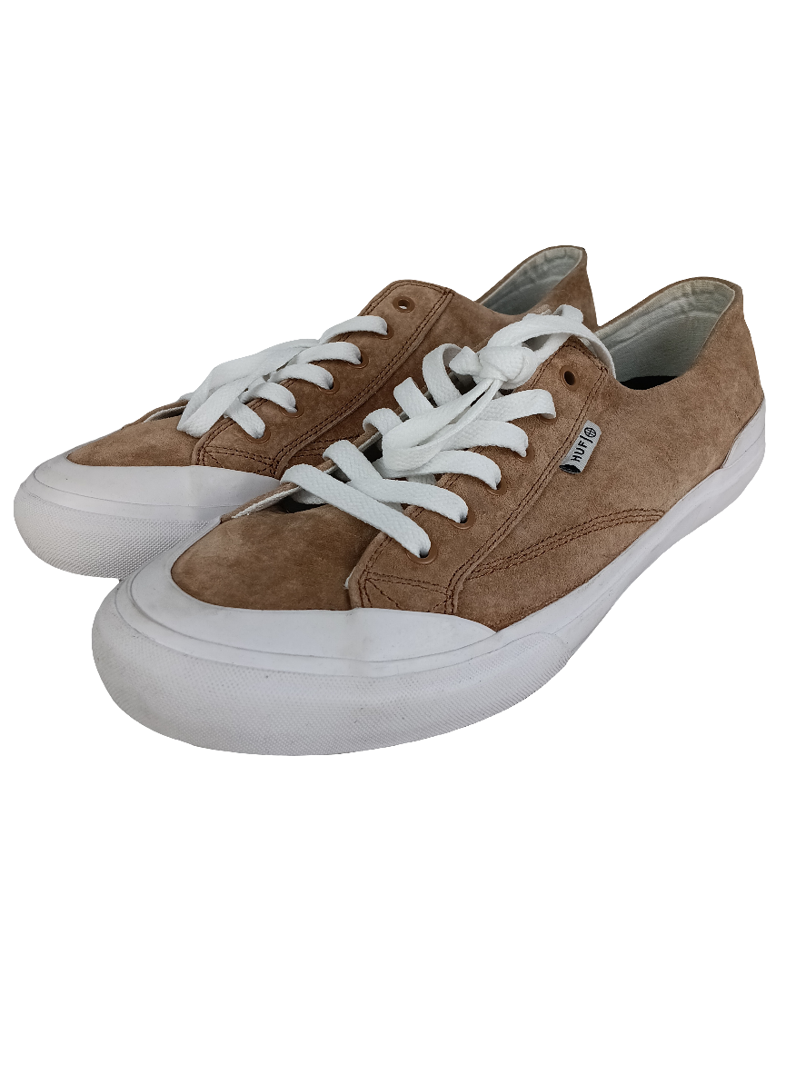 HUF Classic White Beige Tan Pigskin US Mens Size 9.0 Shoes