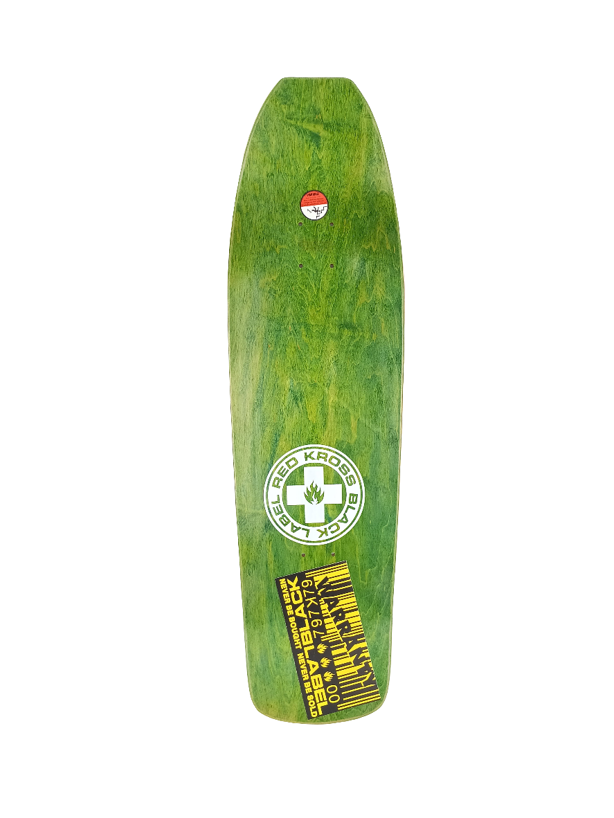 Black Label Emergency Red Kross Jeff Grosso Enjoy Coca Cola Spoof Black White Vintage NOS Deck