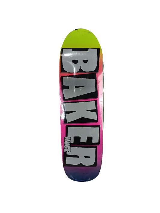 Baker Skateboards Don Nquyen Nuge Block Letters Fade Green Pink Size 8.8 Shaped Vintage NOS Deck