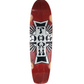 Dogtown Cross Graphic Blank Red Silver Black 7.75 Pre Gripped Shaped Skateboard Deck