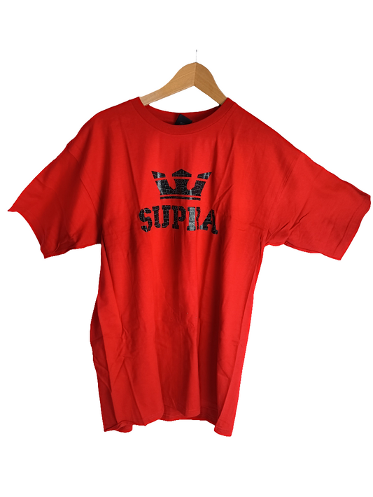 Supra Croc Black Logo Red Size Large S/s Shirt