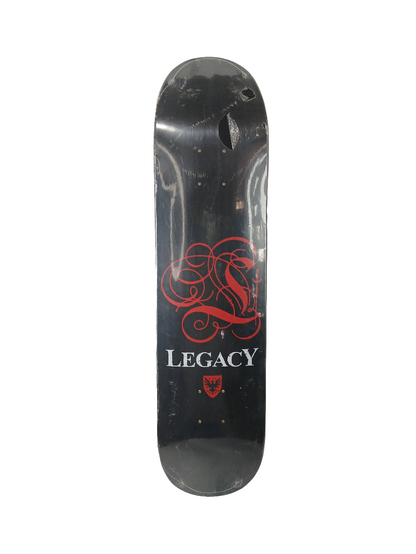 Legacy  Team Script Black White Red Size 7.625" Vintage NOS Deck