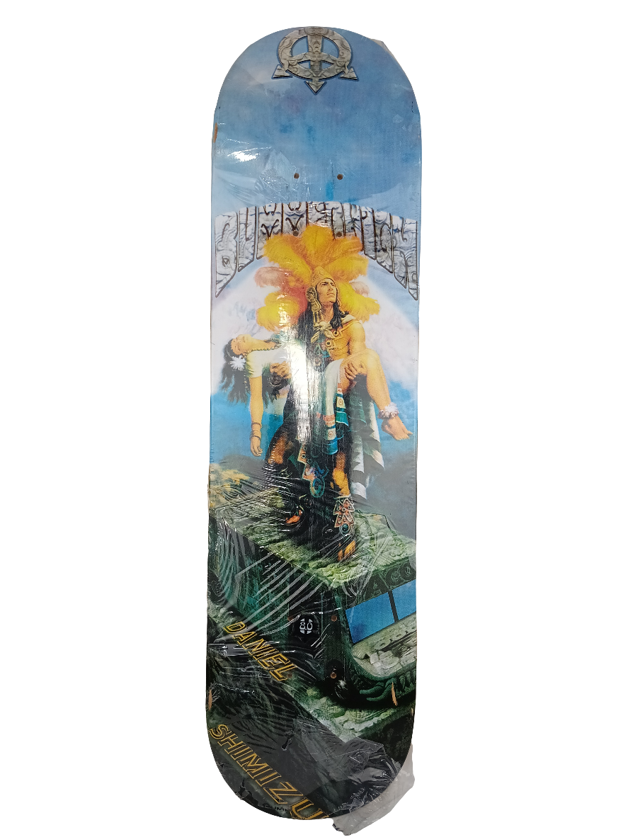 Bummer High Daniel Shimizu Aztec Painting Blue Multi Color Size 8 Skateboard Deck