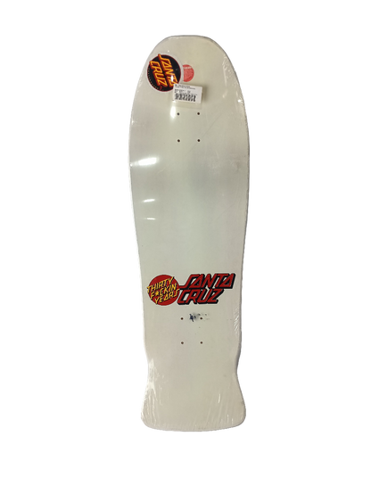 Santa Cruz Rob Roskopp 30 Years Target 5 White Multi Size 9.9" Vintage NOS Reissue Deck