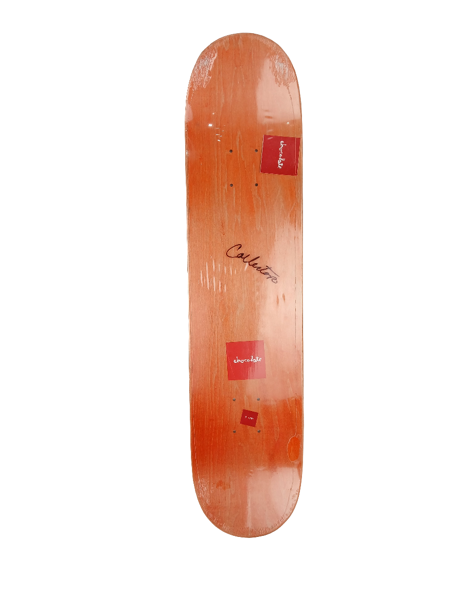 Chocolate Marc Johnson Evan Hecox Food Truck Yellow White Multi 2003 Size 7.5" Vintage NOS Deck