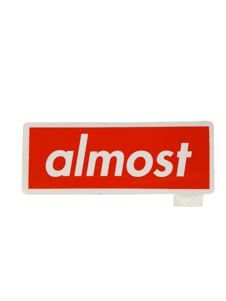 Almost Supreme Cool White Red 4.25" X 1.6" Inch Vintage NOS Sticker