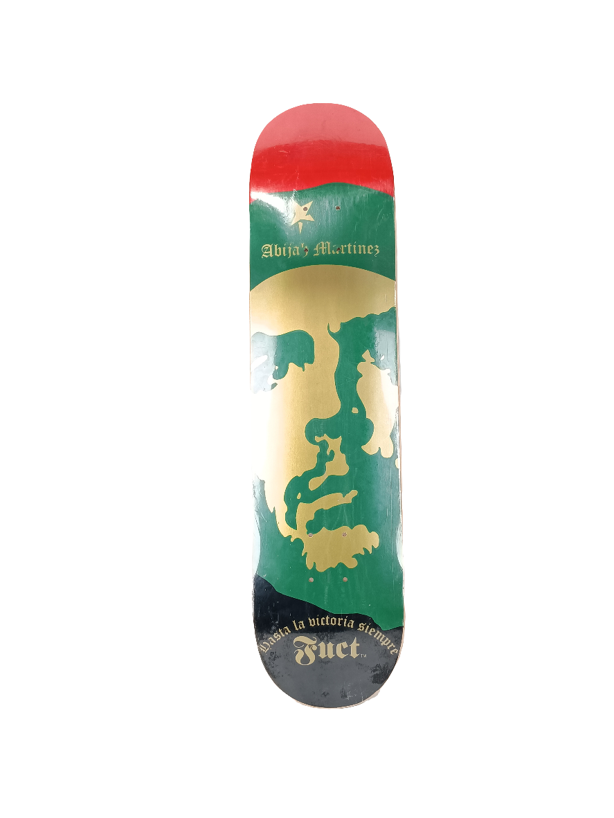 Fuct Abijah Martinez "Hasta La Victoria Siempre" Red Green Black Size 7.75 Skateboard Deck