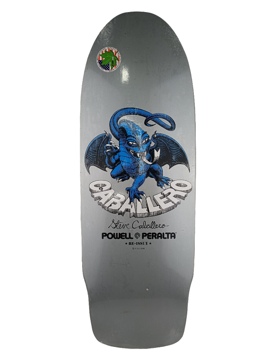 Powell Peralta Steve Caballero Dragon Silver Blue White 9.8 Reissue Deck