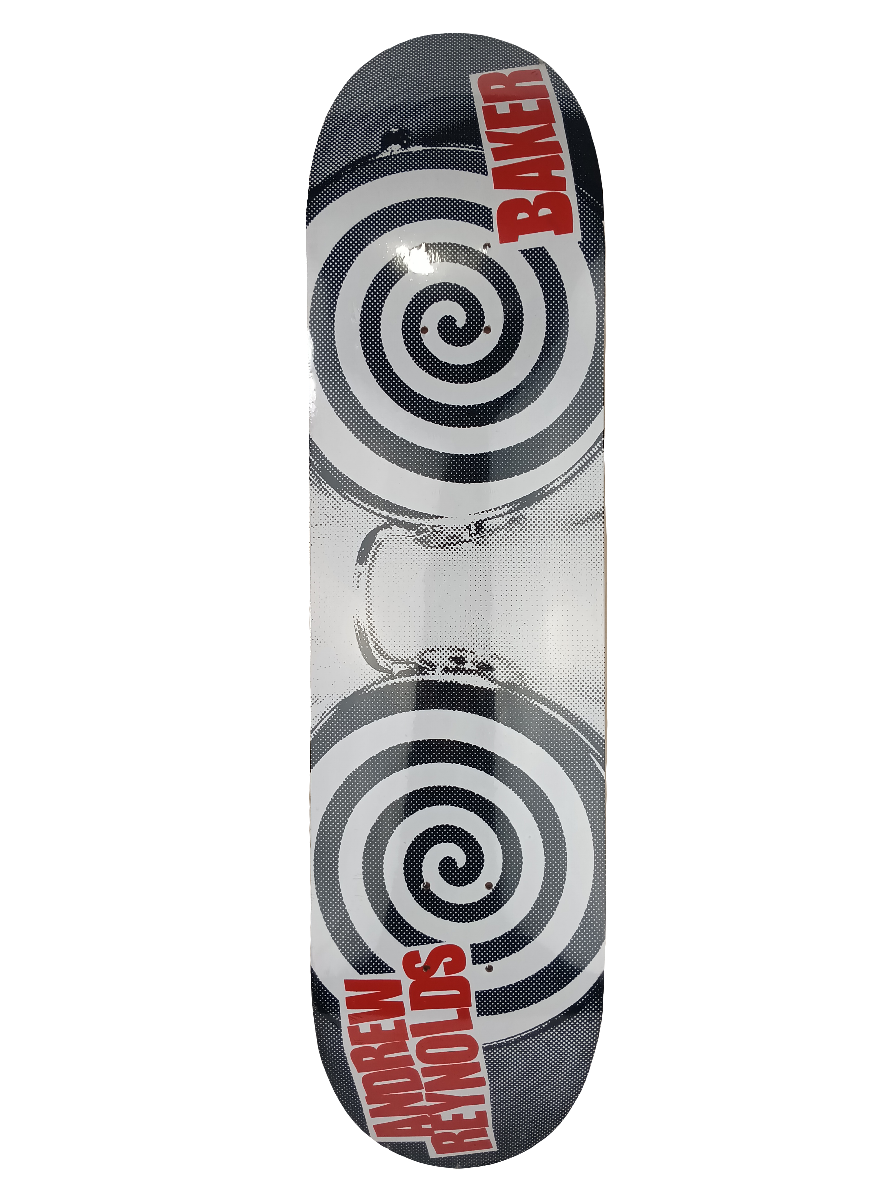 Baker Andrew Reynolds Hypnosis Graphic Black White Red Size 8" Skateboard Deck