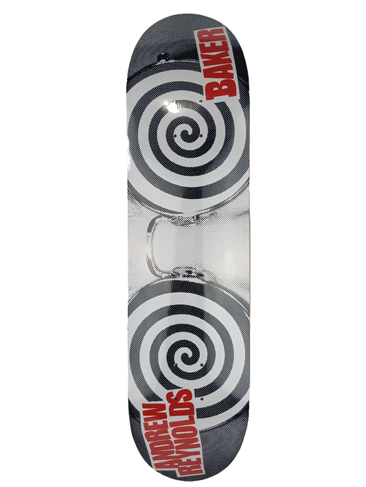 Baker Andrew Reynolds Hypnosis Graphic Black White Red Size 8" Skateboard Deck