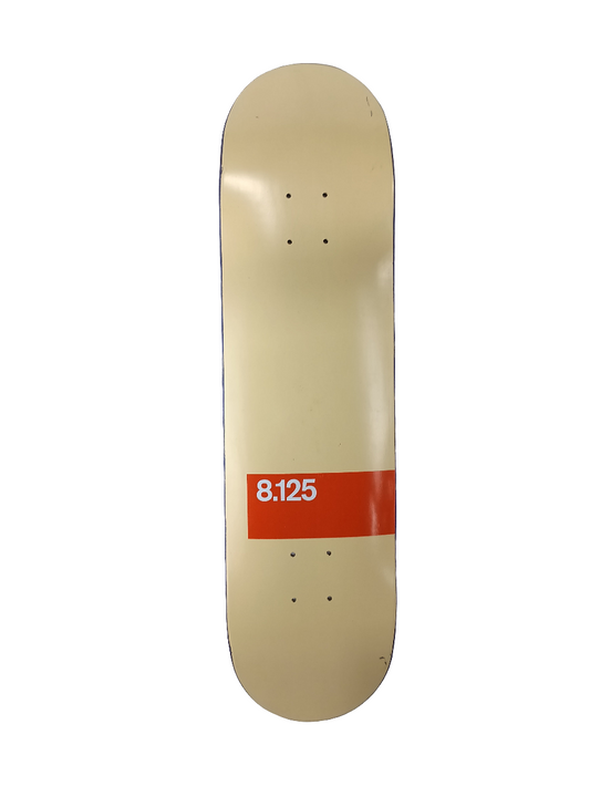 Bianca Chandon 8.125 Graphic Orange Tan White Size 8.25" Vintage NOS Deck
