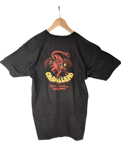 Powell Peralta Steve Caballero Cab Dragon II Black Red Orange Mens Size Large S/s Shirt