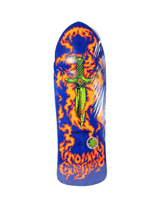 Bones Brigade Powell Peralta Tommy Guerrero Series 5 Flaming Dagger Blue Orange Green Size 9.75 X 30.27 Vintage NOS Reissue Deck