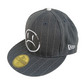 New Era Rogue Status 59fifty Rob Dyrdek Black White Pinstripe Size 7 1/4 Vintage Hat