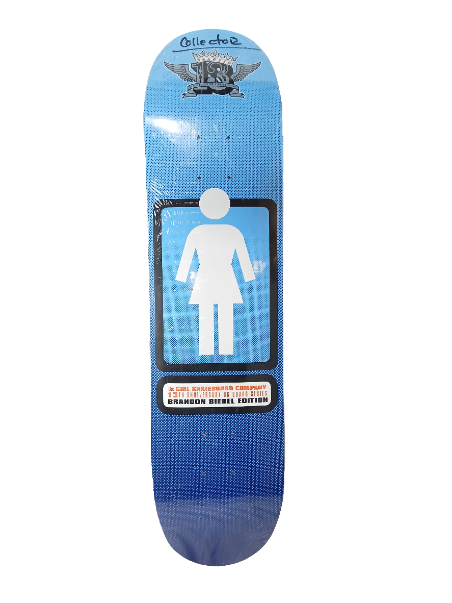 Girl 13th Anniversary OG Board Series Brandon Biebel Edition Blue Multi Size 7.625" Vintage NOS Deck