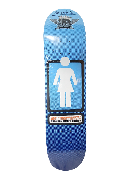 Girl 13th Anniversary OG Board Series Brandon Biebel Edition Blue Multi Size 7.625" Vintage NOS Deck