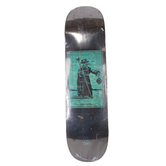 Real Harry Lintell Plague Doctor Blue Black Size 8.38" Skateboard Deck