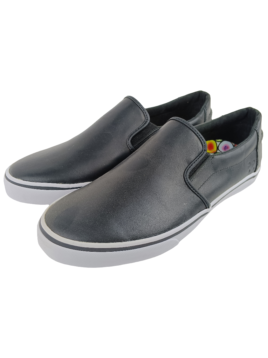 Gravis LowDown Slip On Limited Black Leather Men's Size 9.5 Shoes