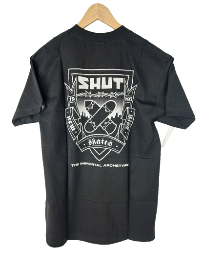 Shut New York Banner Black White Size M S/s Shirt