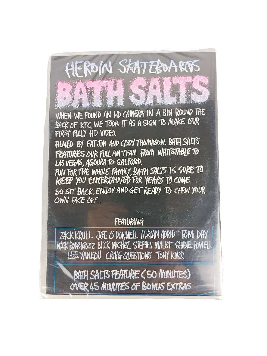 Heroin Skateboards Bath Salts 2015 Sealed DVD Video