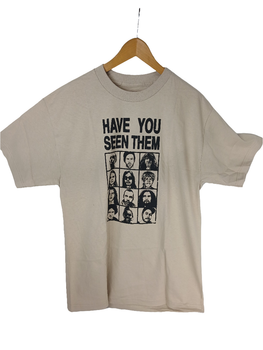 Baker Baker Team Have You Seen Them Animal Chin Portraits Poster Black Tan Mens Size L S/s Vintage Shirt