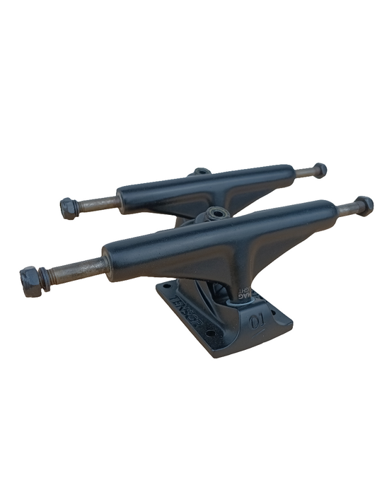 Tensor Truck Co. Tensor Mag Light 6.0 Black White Hollow Axle Hollow Kingpin Magnesium Trucks