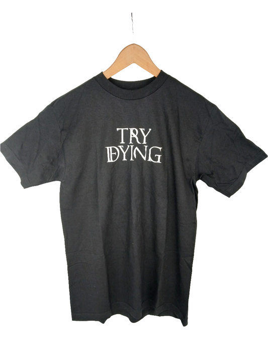 Baker Skateboards Try Dying Black White Mens Size Medium S/s Shirt