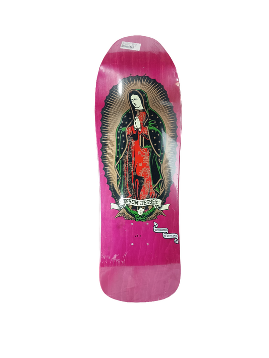Santa Cruz Jason Jesse 30 Years Guadalupe Pink Black Gold Size 10" X 32" Vintage NOS Deck