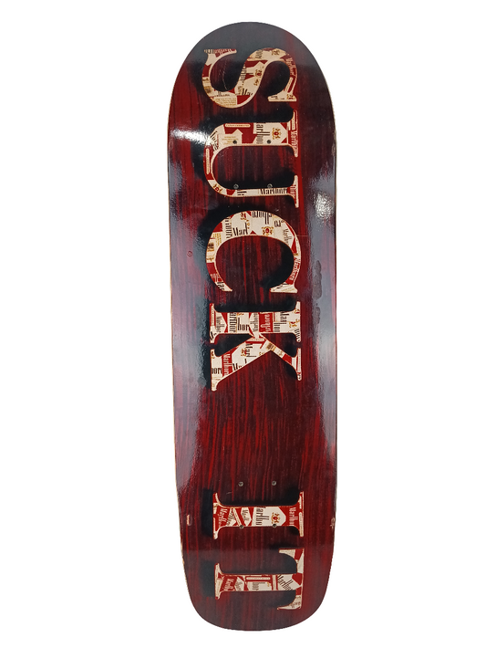 Krooked Steve Olson Suck It Marlboro Limited Edition Guest Board Red White 8.38" Vintage NOS Deck