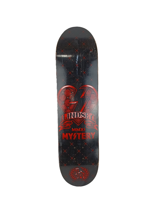 Mystery Lindsey Robertson MMXI Graphic Black Red Size 8 Skateboard Deck