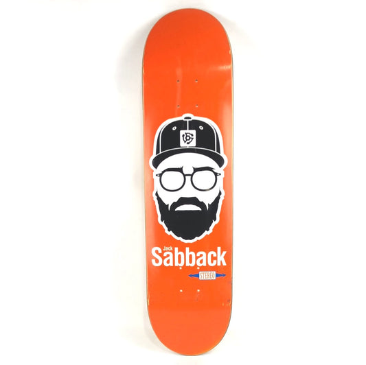 Stereo Jack Sabback Face Orange/Black/White 8.125" Skateboard Deck