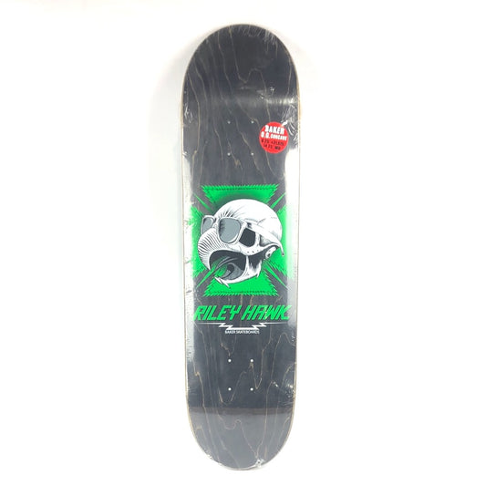 Baker Riley Hawk Skull Grey/Green 8.25'' Skateboard Deck