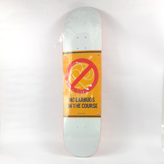 Skate Mental No Earbuds White/orange 8.25'' Skateboard Deck