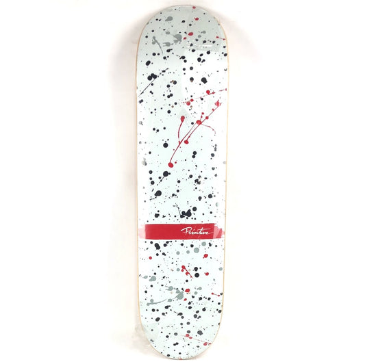 Primitive Paint Platter White/Red 8" Skateboard Deck