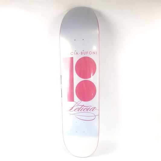Plan B Leticia Bufoni Plan B Logo White Silver/Pink 8" Skateboard Deck 2017