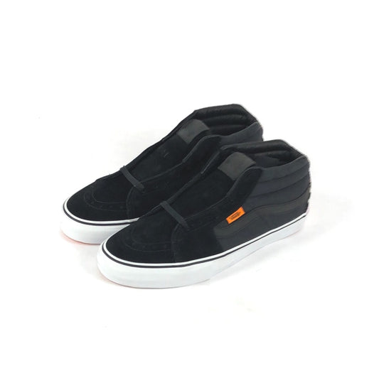 Vans Sk8 Mid Pro ‚ÄúS‚Äù (Flaschen) Black/True White U.S. Mens Shoes Size 9.5