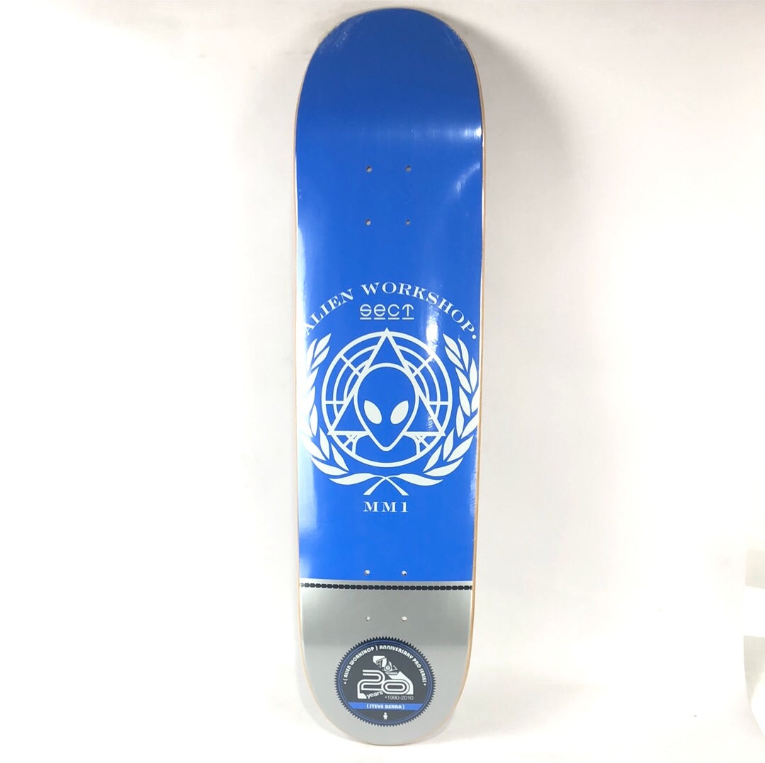 Alien Workshop Steve Berra Anniversary Pro Series 1990-2010 Blue 8.0'' Skateboard Deck