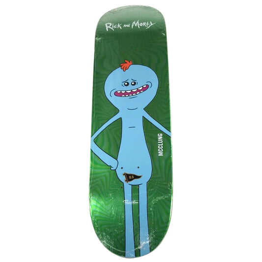 Primitive Trent McClung Mr.Meeseeks Rick And Morty Green/Blue Size 8.5" Vintage NOS Deck