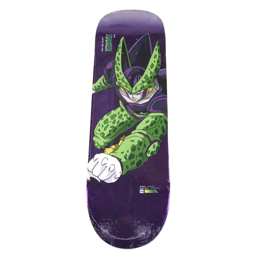 Primitive X Dragon Ball Z Nick Tucker Perfect Cell Purple/Green Size 8.5" Vintage NOS Deck