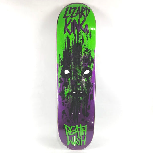Deathwish Lizard King Abstract Face Green/Purple 8.4'' Skateboard Deck