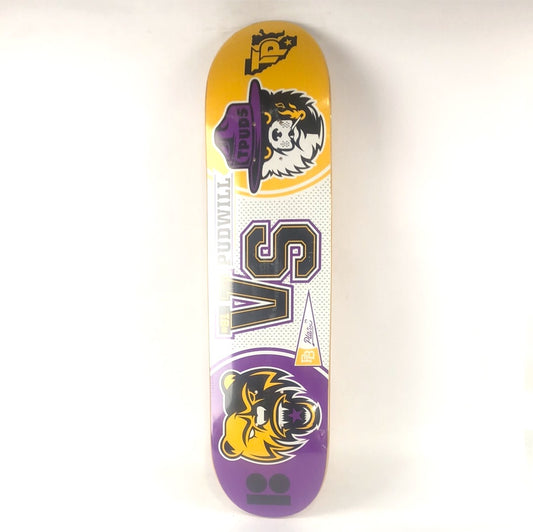 Plan B Torrey Pudwill VS Graphic Purple/Yellow/White/Black 7.75" Skateboard Deck
