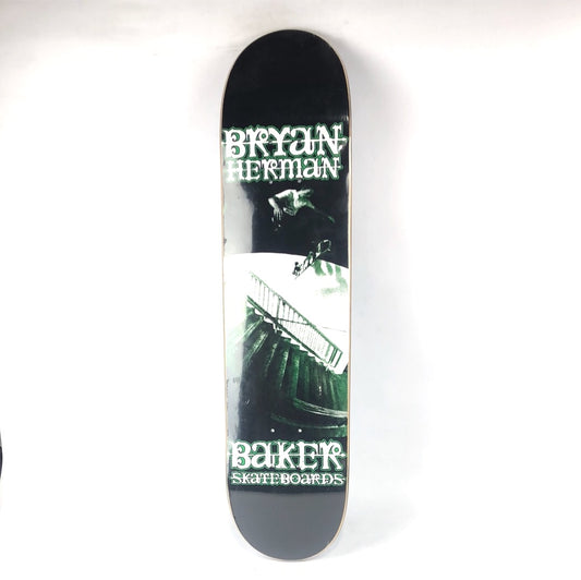 Baker Bryan Herman 360 Flip Black/White/Green 7.5" Skateboard Deck