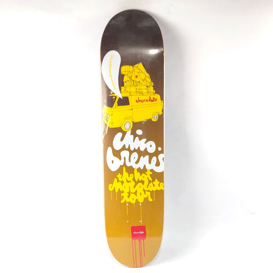 Chocolate Chico Brenes Chocolate Tour Yellow/White/Brown 7.5'' Skateboard Deck 2004