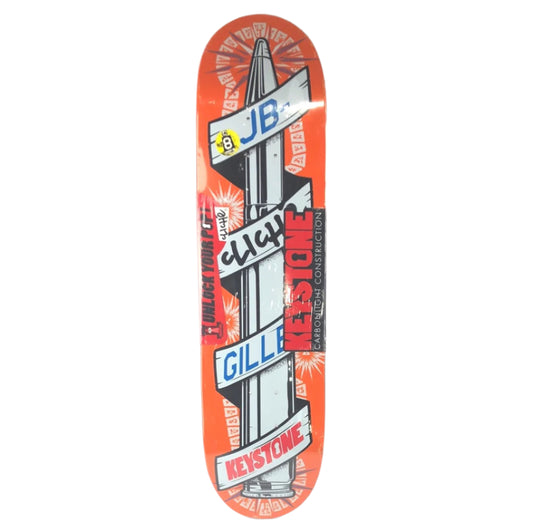 Cliché JB Gillet Keystone Orange/White 8'' Skateboard Deck
