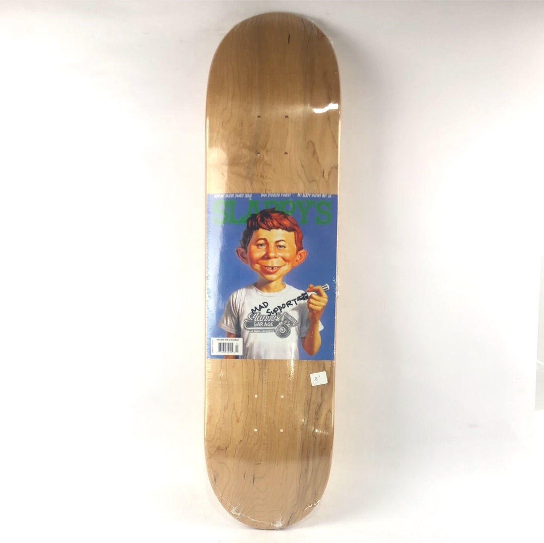 Slappy's Garage Mad Support Woodgrain Size 8.1" Vintage NOS Deck