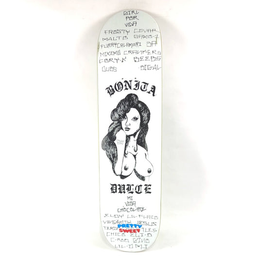 Girl Pretty Sweet Nude Woman Sketch Black/White 8.25'' Skateboard Deck