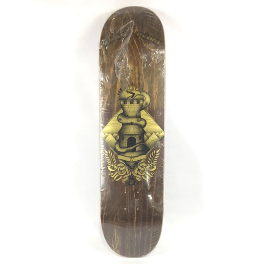 Pass Port Serpent Woodgrain/Yellow 8.25'' Skateboard Deck